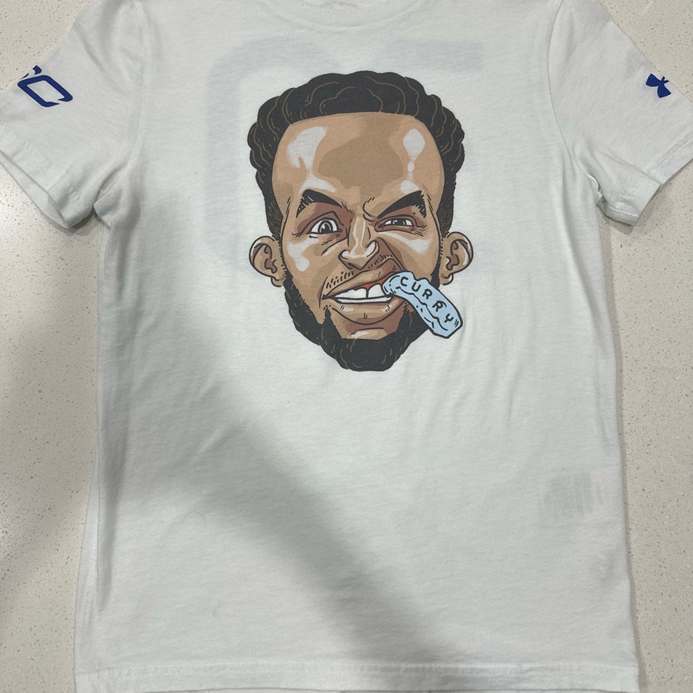 Under Armour White Graphic Kids Shirt